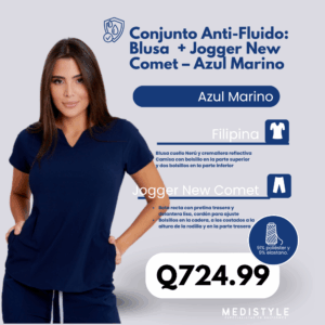 Conjunto Anti-Fluido: Blusa New Moon + Jogger New Comet - Azul Marino