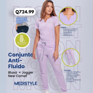 Conjunto Anti-Fluido: Blusa New Moon + Jogger New Comet – Color Lila