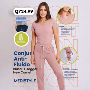 Conjunto Anti-Fluido: Blusa New Moon + Jogger New Comet – Color Palo Rosa