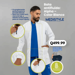 Bata antifluido: Alpha - Color Blanco